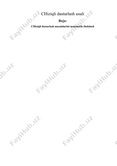 chiziqli dаsturlаsh usuli — DOCX