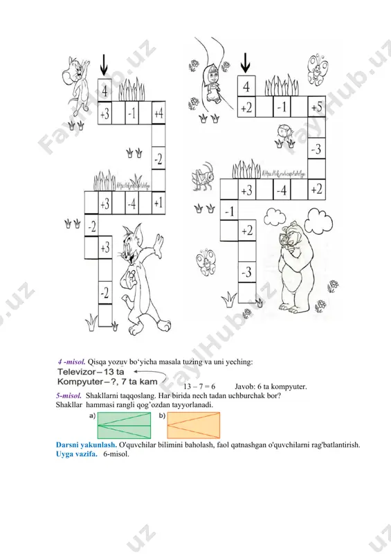 matematika darsi uchun ochiq dars ishlanmasi - Page 4