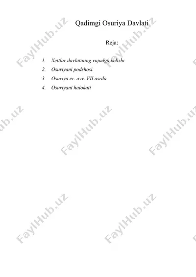 qadimgi osuriya davlati — DOC