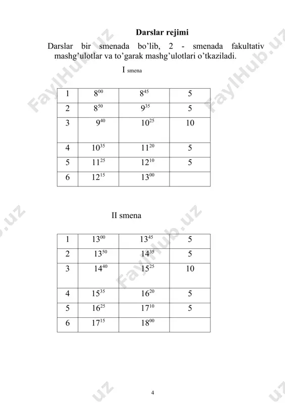 vi sinf (haftasiga 1 soatdan jami 34 soat) darslar tartibi mavzu nomi soat taqvimiy muddat i chorak 1-dars matn muharrirlari 1 2-dars ms word matn protsessori interfeysi 1 3-dars hujjat hosil qilish va saqlash 1 4-dars amaliy mashg‘ulot 1 5-dars wordda matn yozish qoidalari 1 6-dars amaliy mashg‘ulot 1 7-dars hujjatlaring asosiy parametrlari 1 8-dars amaliy mashg‘ulot 1 9-dars amaliy mashg‘ulot. takrorlash 1 ii chorak 10-dars hujjatlarni tahrir qilish 1 11-dars ms word dasturida hujjatni formatlash 1 12-dars amaliy mashg‘ulot 1 13-dars hujjatni tahrirlash va formatlashga oid mashqlar 1 14-dars amaliy mashg‘ulot 1 15-dars hujjatlarda rasmlar bilan ishlash 1 16-dars nazorat ishi 1 iii chorak 17-dars hujjatlarda shakllar va chizmalar 1 18-dars amaliy mashg‘ulot 1 19-dars rasm va chizmalarga oid amaliy ish 1 20-dars amaliy mashg‘ulot 1 21-dars takrorlash darsi 1 22-dars ms word hujjatlarida jadvallar bilan ishlash 1 23-dars amaliy mashg‘ulot 1 24-dars wordda jadvallar ustida amallar 1 25-dars …