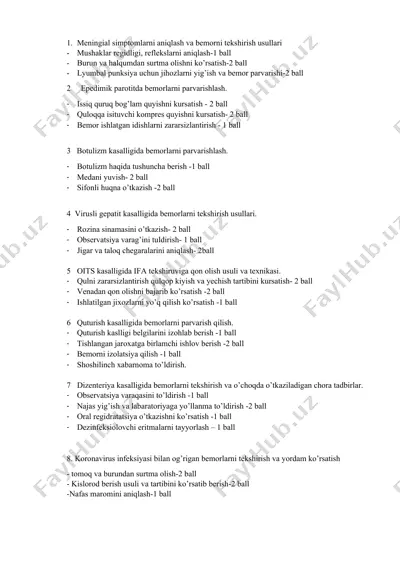 bemor parvarishlash usullari — DOCX