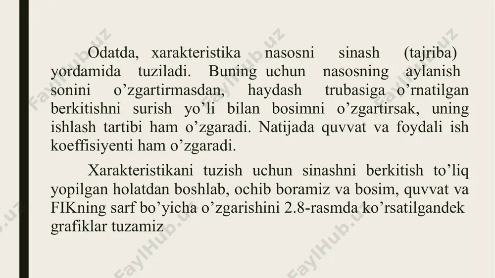 nasos xarakteristika va ishchi nuqtani aniqlash - Page 3