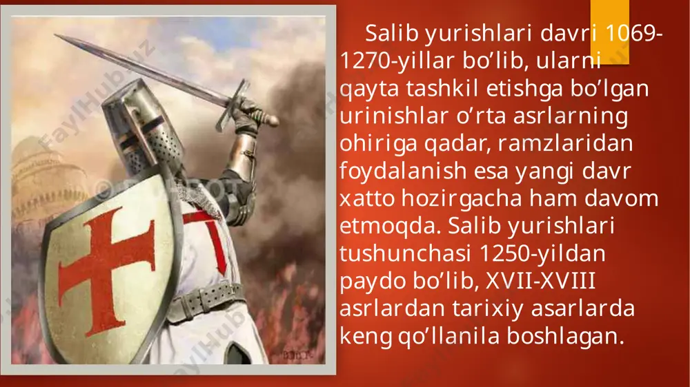 chik osiyo orqali nikeyaga yo’l oladilar. ularni qarshi olgan saljuqiylar qo’shini yaxshi qurollanmagan olomonni beayov qirg’in qiladi. salibchi dehqonlarning ko’pi bilan 10 foizigina bosforga qaytadi, vizantiyaliklar ularni dengizdan ortga o’tkazib qo’yishadi. boemund tarentskiy lotaringiya va normandiyadan, janubiy fransiya va janubiy italiyadan yo’lga otlangan ritsarlar bo’linmalari 1096-yilning kuzidan 1097-yilning bahorigacha vizantiya yerlaridan o’ta turib, poyaxtda to’planadilar. birinchi salib yurishlarining feudal-ritsarlar yurishi qismiga normand gersogi boemund tarentskiy boshchilik qiladi. bu vaqtda imperiyaning asosiy raqibi saljuqiy turklarda ichki nizolar kuchayib, siyosiy tarqoqlik tomon yuz tutilgan, oqibatda vizantiayning ahvoli birmuncha yaxshilangan edi. vizantiya qo’shini 1091-yilning bahorida maritsa daryosi bo’yida qipchoqlar bilan hamkorlikda bijanaklarni tor-mor keltiradilar. bijanaklarga yordamga ulgurmagan chaxa floti ham mag’lub etladi. 1097-yil bahorda salibchilar qo’shini konstantinopol ostonalarida to’planadi. aleksey i ularni kichik osiyoga o’tkazib, yaqin sharqqa yo’naltiradi. nikeya qamali salibchi ritsarlar bosforni kechib o’tganlaridan so’ng nikeyaga qarab yo’l oladilar. saljuqiylar jangga kirmay, salibchilarga yondirilgan qishloqlarni qoldira boshlaydi. nikeya qamal qilinadi, uning kam …