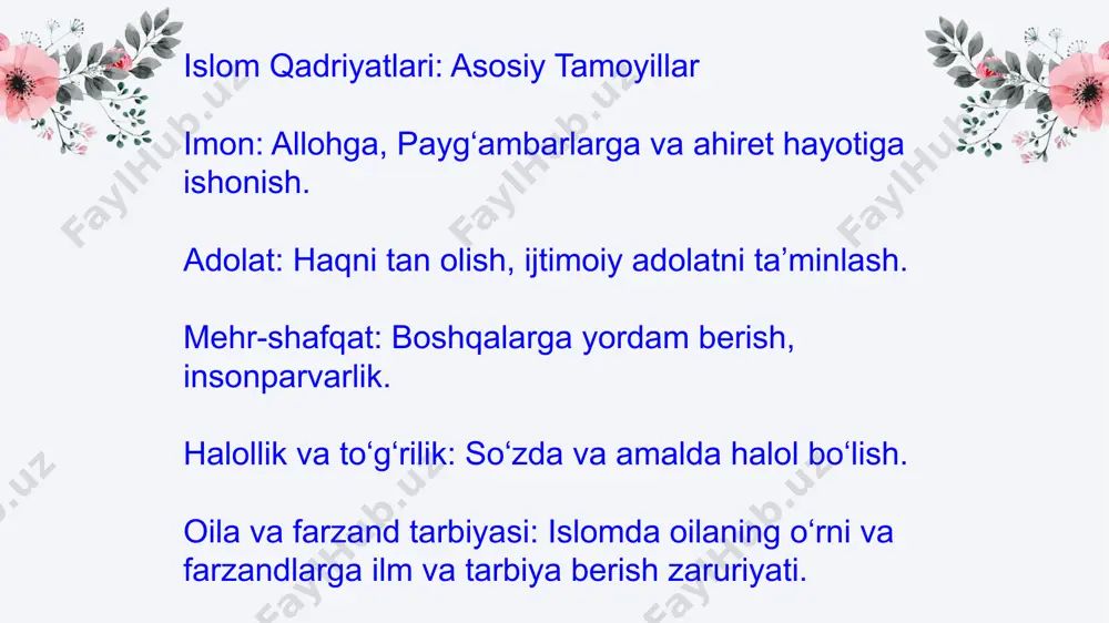 imiz muhammad (s.a.v.) o‘z hadislarida musulmonlarning bir-birini yordamga chaqirish, bir-birining ehtiyojlariga e'tibor berishlarini ta'kidlagan. 202x ma‘rifat va ilmning ahamiyati ilmning yuqori o‘rni: qur’onda "ilm" haqida ko‘p o‘rinlar bor, masalan, "ilm — nur" deb ta’riflangan. ma‘rifat: hayotning turli sohalarida muhim qarorlar qabul qilishda yordam beradi. axloqiy va madaniy o‘sish: ilm va ma‘rifat insonni to‘g‘ri yo‘ldan boshqaradi. maʼrifat — kishilarning ongini, bilimini, madaniyatini oshirishga qaratilgan taʼlimtarbiya. u tabiat, jamiyat va inson mohiyati haqidagi turli bilimlar, maʼlumotlar majmu-asini ham bildiradi. maʼrifat ilmu urfon maʼnosida ham ishlatiladi. maʼrifat tushunchasi madaniyat, maʼnaviyat tushunchalari bilan bogʻliq. maʼrifat maʼnaviy qaramlikni bartaraf qiladi, insonga kuch-qudrat ato etadi. u kishilarni jaholatdan qutqaradi, buzuq ishlardan qaytaradi, yaxshi xulq va odob egasi boʻlishga yordam beradi. maʼrifatli kishilardan tashkil topgan jamiyat ravnaq topadi, kelajagi porloq boʻladi. maʼrifat — bilim va madaniyatning qoʻshma mazmuni boʻlib, maorif uni yoyish vositasidir. maʼrifatni hayotga singdirish maorif tizimi orqali amalga oshiriladi. tasavvufda maʼrifat sufiylarning ruhiy kamolotga erishuvining …