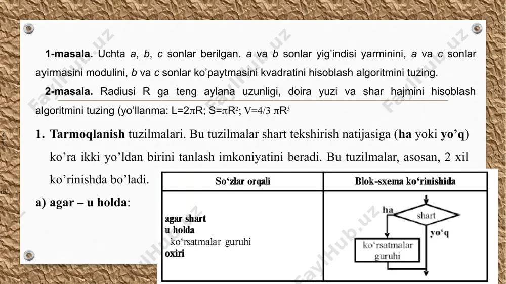 algoritmning asos tuzilmalariga doir amaliy topshiriq - Page 4