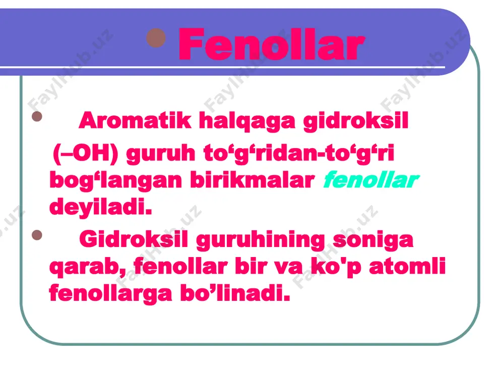 fenollar va ularning xosilalari - Page 4