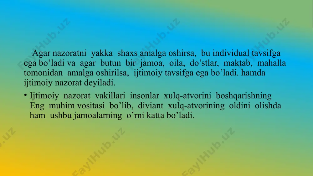 sotsial nazorat kishilar hatti-harakatini amalga oshirish mexanizmi sifatida - Page 5