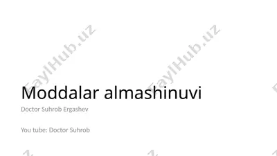 moddalar almashinuvi — PPTX