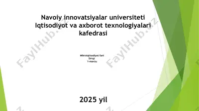 mikroiqtisodiyot fani — PPT