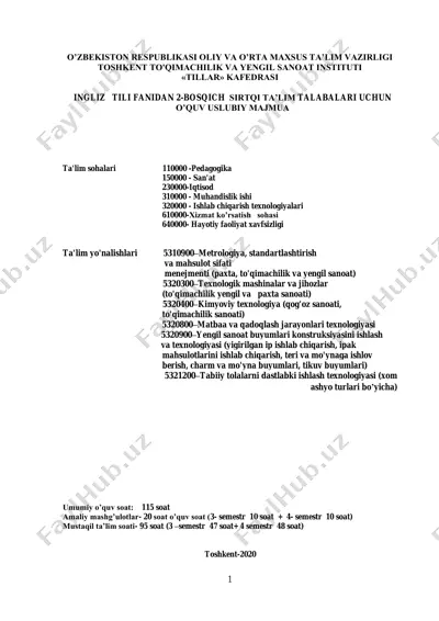 o’quv uslubiy majmua — PDF