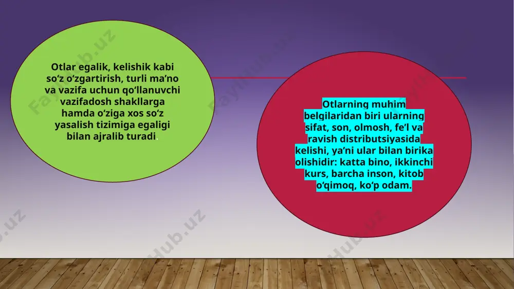 obning) kategoriyasiga xos qo‘shimchalar bilan qo‘llanganda ham o‘z grammatik mohiyatini yo‘qotmaydi, ya’ni birlik hisoblanaveradi. e’tiboringiz uchun raxmat! image2.jpeg image1.jpg