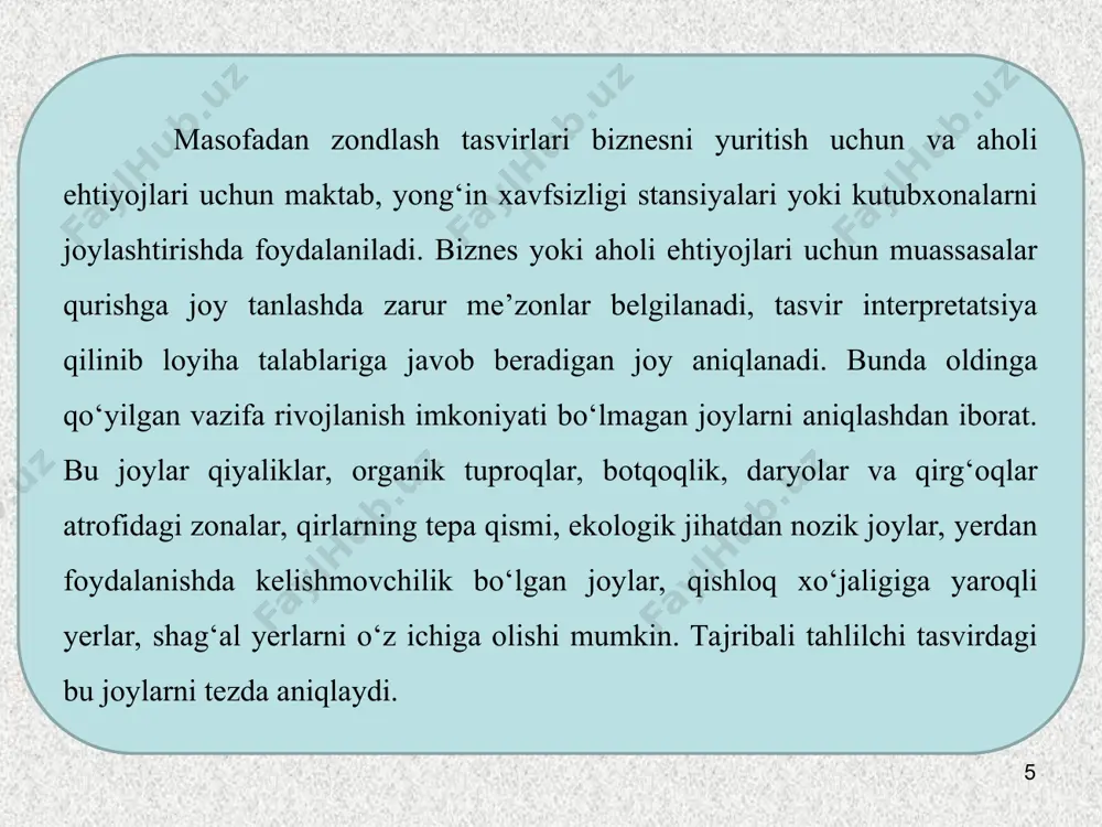 yerning qoplami va yerdan foydalanishning o’zgarishi - Page 5