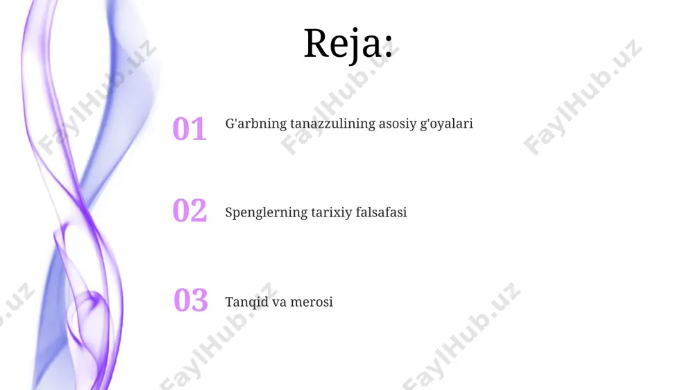 rida yozilgan bo'lsa-da, uning tsivilizatsiyalar sikllari haqidagi nazariyasi 21-asr global siyosati va iqtisodiy inqirozlarni tushunishda 20 foizdan ortiq ahamiyatga ega. sivilizatsiya va madaniyatning farqi spengler tsivilizatsiyani, 2000 yildan ortiq davom etadigan, o'zining organik rivojlanishini tugatgan va faqatgina mexanik ravishda takrorlanuvchi shakl sifatida tasvirlaydi, madaniyat esa organik, ijodiy davrdir. spengler, tsivilizatsiyaning asosiy xususiyati sifatida shaxsning individualizmi va "buyuk shaxslar"ning yo'qolishini, aksincha, massa madaniyatining ustunligini ko'rsatadi. uning fikricha, madaniyatlar 8 ta asosiy bosqichdan o'tadi: tug'ilish, yoshlik, balog'atga yetish, gullash, keksayish, pasayish, qulash va nihoyat, tsivilizatsiyaga aylanish. "g'arbning qimmatga tushishi"ning asosiy g'oyalari spengler 8 ta madaniyat tsiklini taqdim etadi, ularning har biri tugʻilish, yuksalish, gullash va qulash bosqichlaridan oʻtadi, bu esa tsivilizatsiyaning organik tabiatini koʻrsatadi. spenglerning ta'kidlashicha, g'arb madaniyati, qadimgi yunon va rim madaniyatlari singari, o'zining ichki dinamikasi tufayli taxminan 200 yildan keyin qulaydi. “g'arbning qimmatga tushishi”da faktik tarix va falsafiy tahlil bir-biriga chambarchas bog'liq bo'lib, g'arb tsivilizatsiyasining qulashi haqidagi bashoratini asoslaydi. spenglerning …