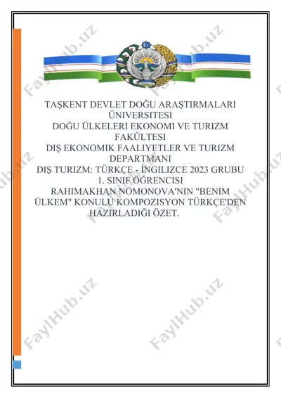 özbeki̇stan beni̇m vatanim — DOCX