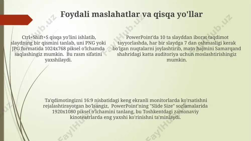 microsoft powerpoint dasturi bilan ishlash asoslari - Page 5