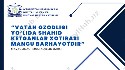 vatan ozodligi yo‘lida shahid ketganlar xotirasi mangu barhayotdir — PPTX