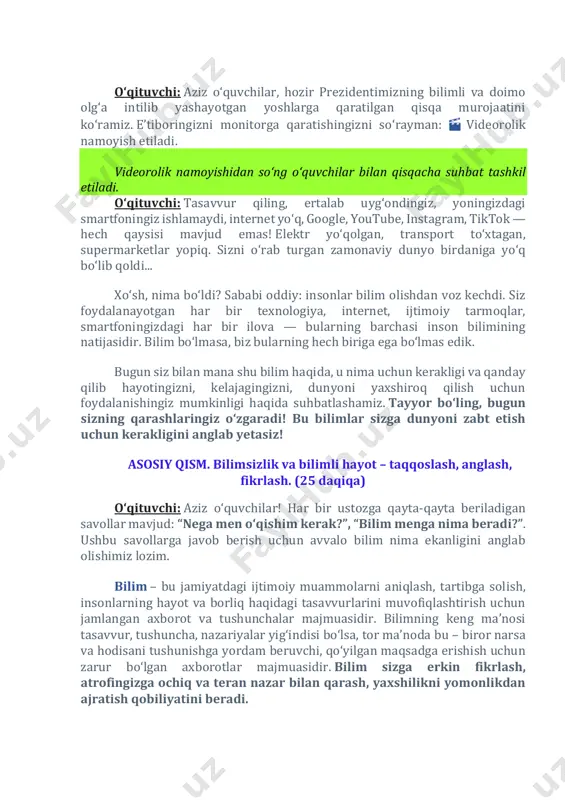 chiq va teran nazar bilan qarash, yaxshilikni yomonlikdan ajratish qobiliyatini beradi. har bir inson o‘z oldiga aniq reja qo‘ygan holda yashaydi. xuddi shunday, har bir davlat ham o‘z taraqqiyot yo‘lini belgilab olish uchun uzoq muddatli strategiyalar ishlab chiqadi. prezidentimiz shavkat mirziyoyev tomonidan ilgari surilgan “o‘zbekiston – 2030” strategiyasi aynan shunday harakat dasturi bo‘lib, mamlakatni barcha sohalarda yangi bosqichga olib chiqishni maqsad qiladi. ushbu strategiyaga muvofiq 2030-yilga kelib o‘zbekistonni qanday o‘zgarishlar kutmoqda. keling birgalikda ko‘rib chiqamiz: ta’lim sohasi bo‘yicha: — o‘zbekistonni umumiy ta’lim sifatini baholovchi xalqaro pisa reytingida top-30 talikka kiritish. o‘zbekiston taraqqiyotida iqtisodiy barqarorlik bosh o‘rinda turadi. shu sababli, strategiyada yalpi ichki mahsulot hajmini 160 milliard dollarga yetkazish maqsad qilingan. inson kapitali indeksi bo‘yicha o‘zbekiston hozirgi 116-o‘rindan top- 50 talikka ko‘tarilishi rejalashtirilgan. eksport ko‘rsatkichlari esa yanada e’tiborga molik: 2023-yilda 19,4 milliard dollar bo‘lgan eksport hajmi 2030-yilda 100 milliard dollarga yetkaziladi. bu degani – o‘zbekiston mahsulotlari jahon bozorida tan olinadi, iqtisodiyot …