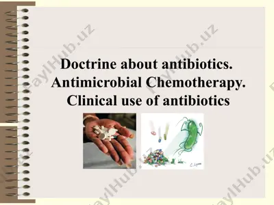 antibiotiklar bo'yicha dasturlar. — PPTX