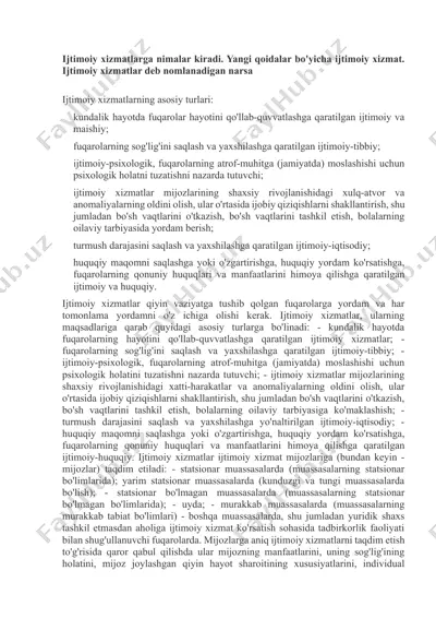 ijtimoiy xizmatlar — DOCX