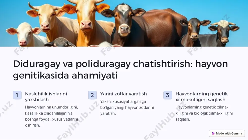 diduragay va poliduragay chatishtirish: allel bo'lmagan genlar - Page 5