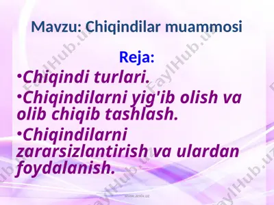 chiqindilar muammosi — PPT