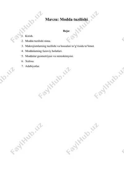 modda tuzilishi — DOCX