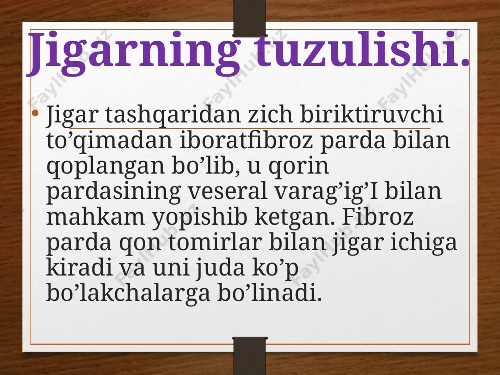 gan jigar hujayralari tezada bo’linib ko’payib, jarohatlangan joyi bittib ketishida yaqqol ko’zga tashlanadi. e’tiboringiz uchun raxmat. image5.png image6.png image7.jpeg image3.png image4.png /docprops/thumbnail.jpeg