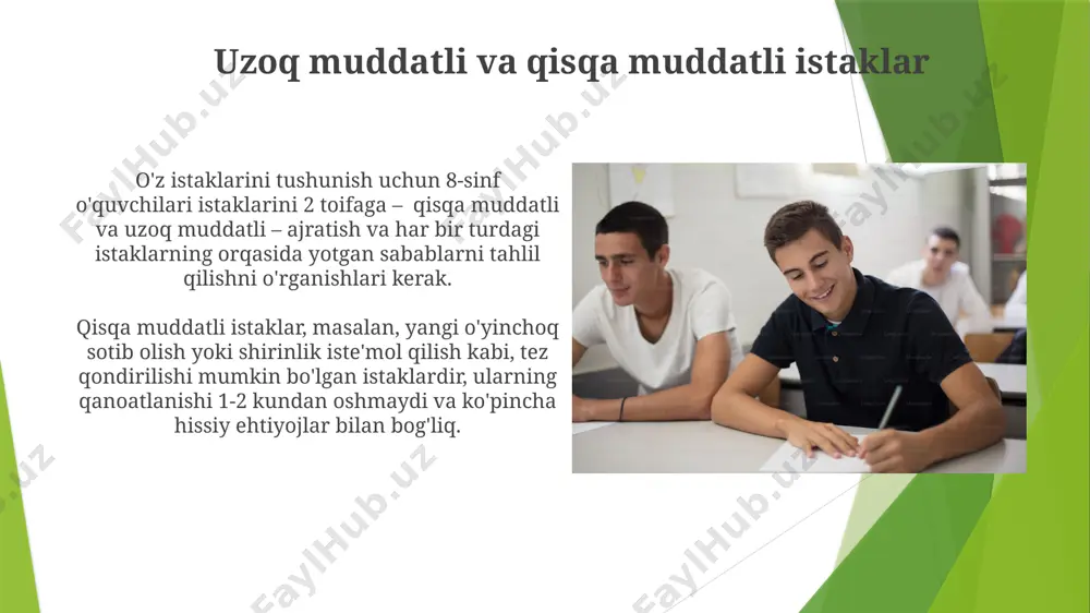 8-sinf tarbiya darsligida hayotda o'z istaklarimizni anglash - Page 5
