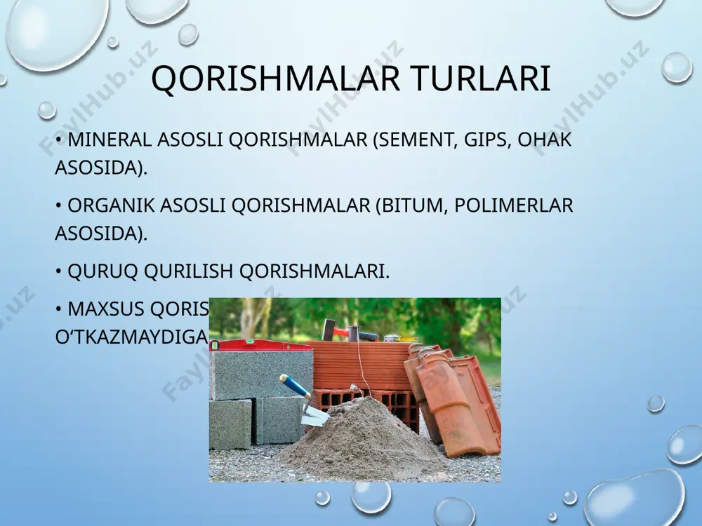 qorishmalar - qurilish texnalogiyasi - Page 4