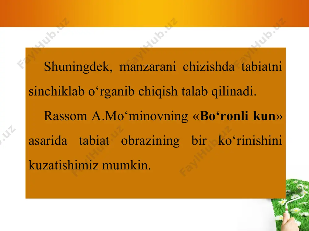 tabiatning obrazli manzarasini ishlash 5 - sinf - Page 3