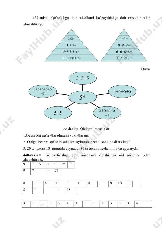 2 sinf matematika ko'paytirish dars ishlanma - Page 5