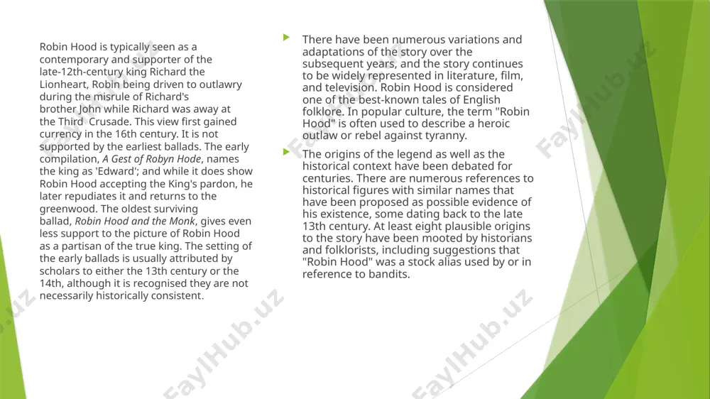 traditions of folk life reflected in “robin hood ballads” - Page 5