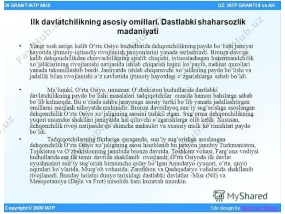xudoyqulova nilufarning arxeologiya va etnalogiya fanidan ta'g'dimoti - Page 2