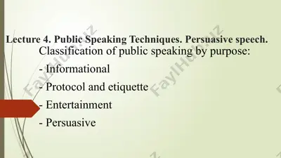 public speaking techniques — PPTX
