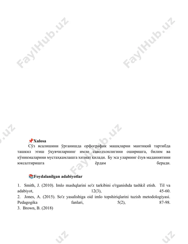 sõz tarkibini õrganishda orfografik mashqlarni tashkil etish - Page 5