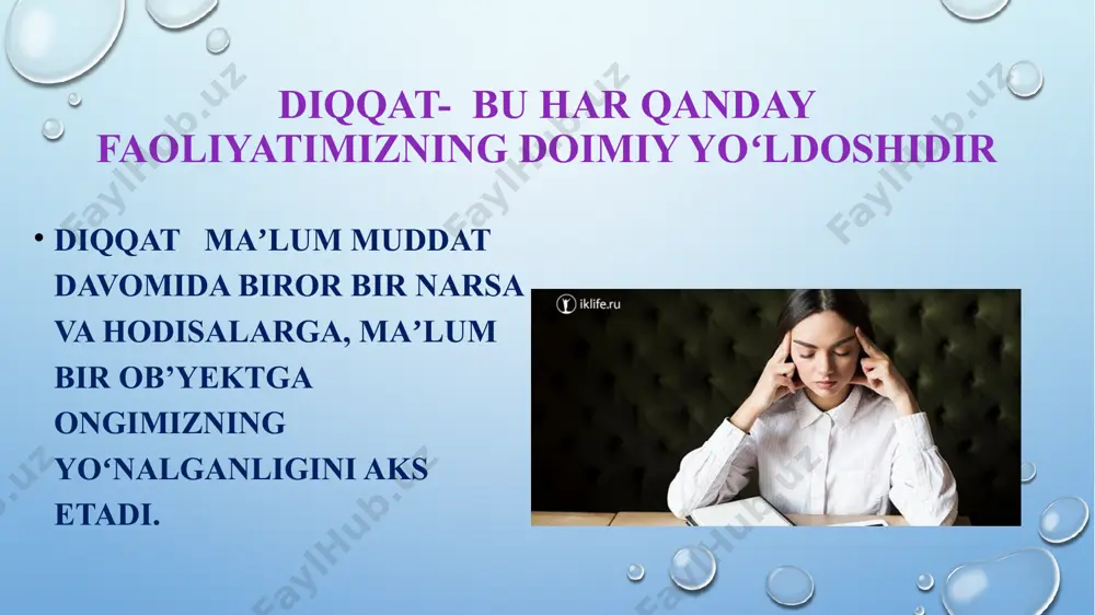 , kafedagi yoki supermarket doʻkonlardagi maxsus takliflardan berilayotgan imtiyoz yoki chegirmalardan olishingiz boʻlgan foydalarni oʻzingiz miyangizda hisoblab borishni odat qiling. sheʻr yodlash har kuni qisqa sheʻr yoki undan parcha yod olishga harakat qiling. sheʻrni oʻrganayotganda, uni baland ovozda aytishga harakat qiling. shunda siz,yaxshi eslab qolishga hissa qoʻshadigan artikulyar apparatingizdan unumli foydalanasiz. vaqt oʻtishi bilan bitta sheʼrni yodlash uchun sizga kamroq takrorlash va vaqt kerak boʻladi. obʻektni tasvirlash yaqin atrofingizdagi istagan har qanday obʻektni tanlang - vaza, haykalcha, qiziqarli muqovali kitob. koʻproq tafsilotlarga ega boʻlgan narsalarni tanlash yaxshidir. yarim daqiqa davomida obʻektga diqqat bilan qarang va barcha tafsilotlarni eslang. shundan soʻng, har bir obʻektni tafsilotda tasvirlab bering. joylashuv oʻrnini eslab qolish ushbu mashq uchun sizga oʻnta gugurt kerak boʻladi. birinchidan, beshta gugurtni olib, stolga tashlang. bir necha soniya davomida ularning joylashuvini yodlab oling, keyin teskari qarang va boshqa beshta gugurtdan bir xil rasmni yaratishga harakat qiling. kasbiy xotira kasbiy xotira - …