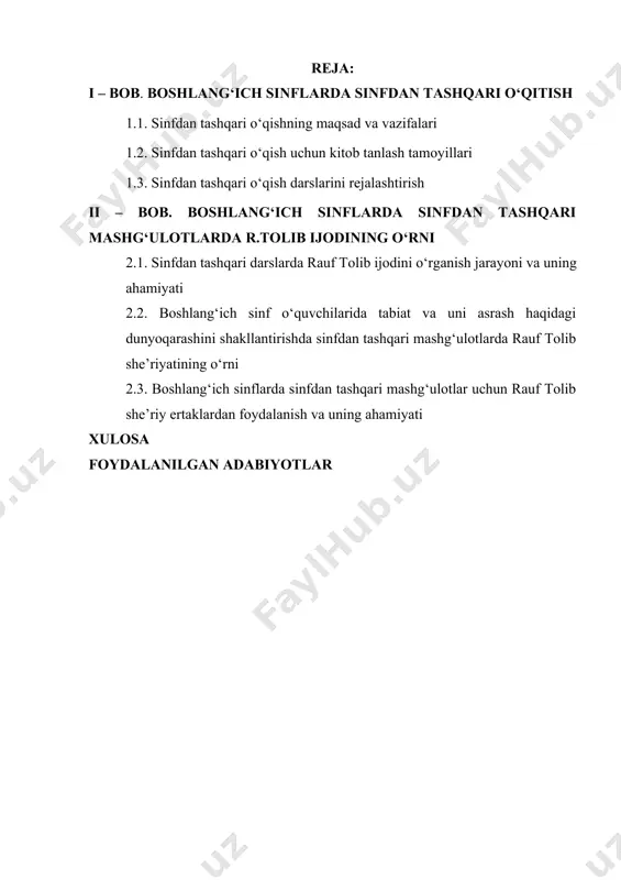 k, mustaqil dunyoqarashga ega, ijodiy fikrlovchi, boy milliy meros, shuningdek, umuminsoniy va milliy qadriyatlarga sadoqatli barkamol shaxsni tarbiyalab voyaga etkazish vazifalari ham belgilab o‘tilgan. darhaqiqat, mustaqillik davrida yoshlar tarbiyasi uchun ularning qobiliyat va ist’dodlarini ro‘yobga chiqarish uchun barcha sharoitlar yaratildi. 1997- yil 29- avgustda qabul qilingan “ta’lim to‘g‘risida”gi qonunda va “kadrlar tayyorlash milliy dasturi” da yoshlarni jismonan baquvvat, ma’naviy jihatdan yuksak, aqliy jihatdan barkamol, ruhiy jihatdan qobiliyatli, zamonaviy ilm va kasb – hunarni mukammal egallagan, o‘zining shaxsiy fikriga ega, vatanparvar, insonparvar va mehnatsevar shaxs qilib tarbiyalash ko‘zda tutilgan. hozirda ta’lim tarbiya tizimida asl milliy qadriyatlarga tayaninsh tobora qaror topib bormoqda va ko‘ngil tarbiyasiga, ya’ni inson ma’naviyatini shakllantirishga birlamchi vazifa sifatida yondashish ustuvor bo‘lib bormoqda. ma’lumki, boshlang‘ich ta’lim insonning bilim va tarbiya olishida poydevor vaifasini o‘taydi. boshlang‘ich sinflardagi o‘qish ta’limi sohasining asosiy maqsadi bolalarning yosh xususiyatlarini e’tiborga olgan holda, og‘zaki va yozma nutqini hamda tafakkurini o‘stirish, ularni shaxs sifatida shaakllantira borishni …