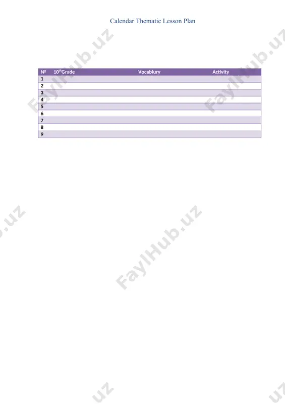 calendar thematic lesson plan - Page 5