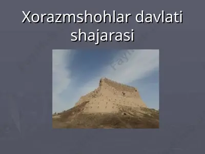 xorazmshohlar davlati shajarasi — PPT