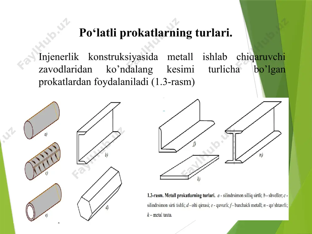 po’lat prokatlarning asosiy turlari va tasniflari. po’lat prokatlarning sartamenti - Page 4
