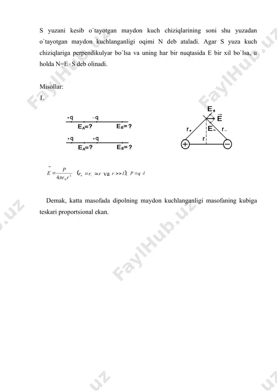 elеktr maydon. kulon qonuni. elеktr maydon kuchlanganligi. maydonlarning supеrpozitsiya printsipi. kuchlanganlik chiziqlari - Page 5