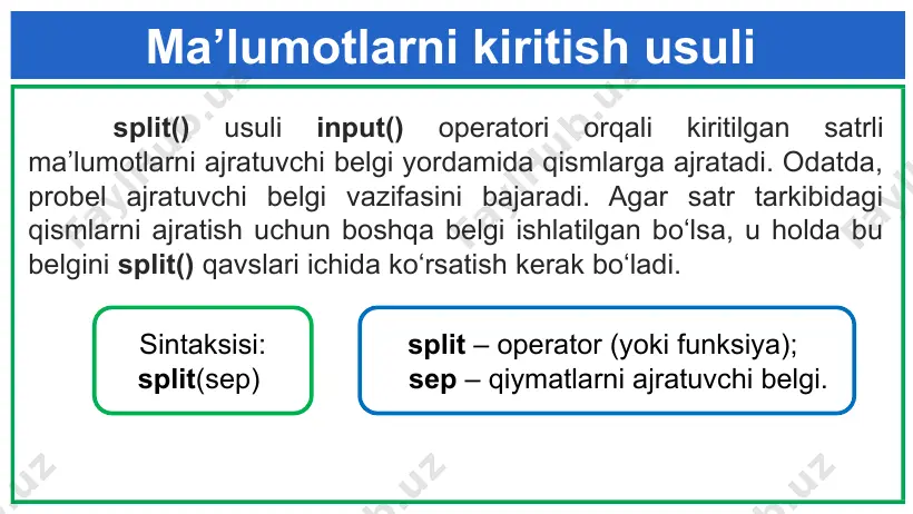obyektga yo’naltirilgan dasturlash: pythonda operator va ifodalar - Page 3