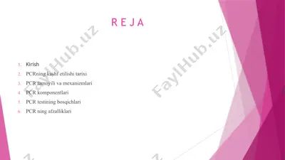 polimeraza zanjirireaktsiyasi (pcr) — PPTX