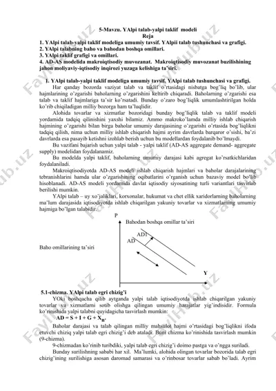 yalpi talab-yalpi taklif modeli — DOC