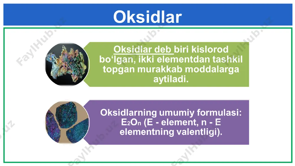 oksidlarning tarkibi, tuzilishi va nomlanishi - Page 2