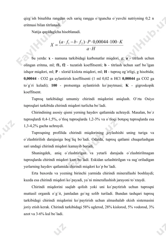 . 7. smirnоv p.m., muravin e.a. agrоximiya. – tоshkent: “o’qituvchi”, 1984. 8. qishlоq xo’jaligida islоhоtlarni chuqurlashtirishga dоir qоnun va me’yoriy xujjatlar to’plami. 1-2 jildlar. t., «sharq» nashriyot-matbaa kоntserni bоsmaxоnasi, 1998. 9. qishlоq xo’jaligida iqtisоdiy islоhоtlarni chuqurlashtirish dasturi (1998-2000 yillar). t., “o’zbekistоn”, 1998.