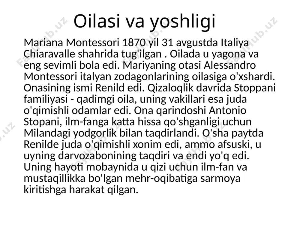 mariya montessorining hayoti va vajodi haqida - Page 4