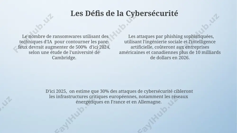tionnant ainsi la logistique d'ici 2030, l'intelligence artificielle générative, entraînée sur plus de 100 pétaoctets de données, devrait automatiser 30 % des tâches administratives dans les grandes entreprises américaines, impactant significativement le marché du travail. les imprimantes 3d de métaux, atteignant des niveaux de précision de 10 micromètres, sont utilisées par des entreprises aérospatiales comme airbus à toulouse pour produire des pièces de rechange sur demande, réduisant les délais de livraison de 75%. la santé et le bien-être d'ici 2030, le marché français de la télémédecine devrait atteindre 3 milliards d'euros, offrant un accès accru aux soins à distance, notamment dans les zones rurales de la bretagne. à lyon, plus de 50% des nouvelles salles de sport intègrent des programmes de coaching personnalisé et de suivi biométrique, reflétant une approche holistique du bien-être axée sur les données et la personnalisation. les données de l'oms indiquent une augmentation de 25% des …