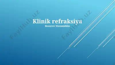klinik refraksiya — PPTX