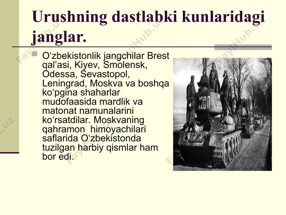 o‘zbekistonliklarning frontdagi jasorati va qahramonliklari. 10- sinf - Page 5